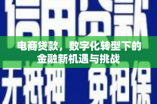 太白电商贷款，数字化转型下的金融新机遇与挑战