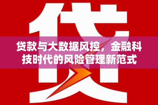 太白贷款与大数据风控，金融科技时代的风险管理新范式