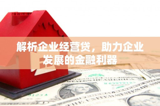 太白解析企业经营贷，助力企业发展的金融利器