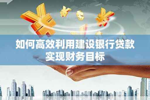 太白如何高效利用建设银行贷款实现财务目标