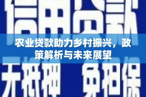 太白农业贷款助力乡村振兴，政策解析与未来展望