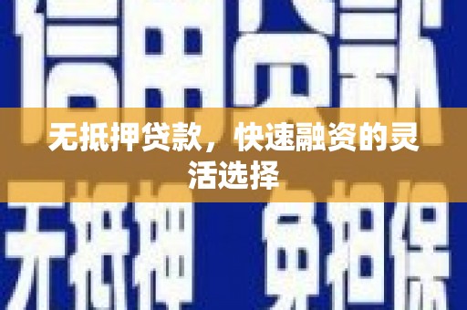 太白无抵押贷款，快速融资的灵活选择