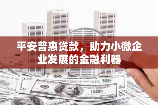 太白平安普惠贷款，助力小微企业发展的金融利器