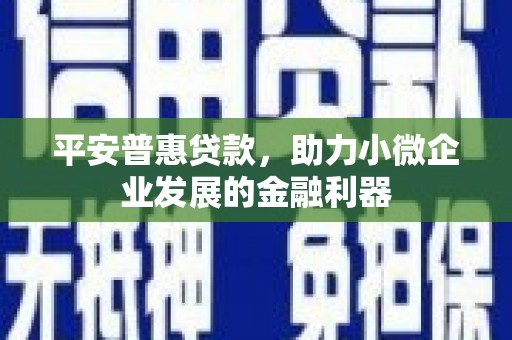 太白平安普惠贷款，助力小微企业发展的金融利器