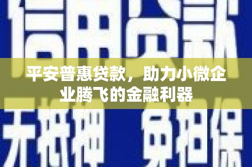 太白平安普惠贷款，助力小微企业腾飞的金融利器