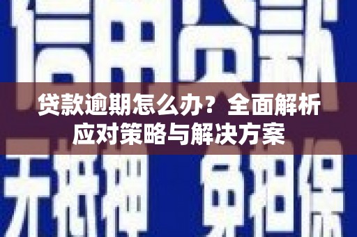 太白贷款逾期怎么办？全面解析应对策略与解决方案