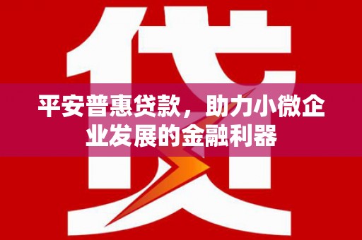 太白平安普惠贷款，助力小微企业发展的金融利器