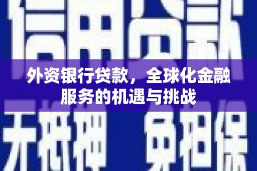 太白外资银行贷款，全球化金融服务的机遇与挑战